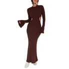 Flared Ribbed Maxi Dress