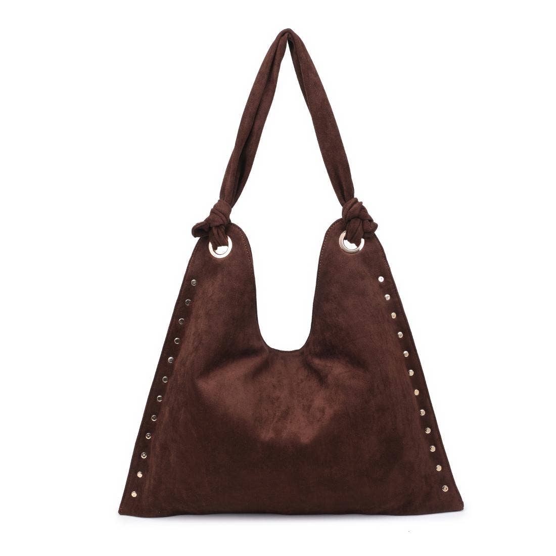 Soft Studded Hobo Bag - Chocolate – Alicia DiMichele Boutique
