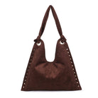 Soft Studded Hobo Bag - Chocolate – Alicia DiMichele Boutique