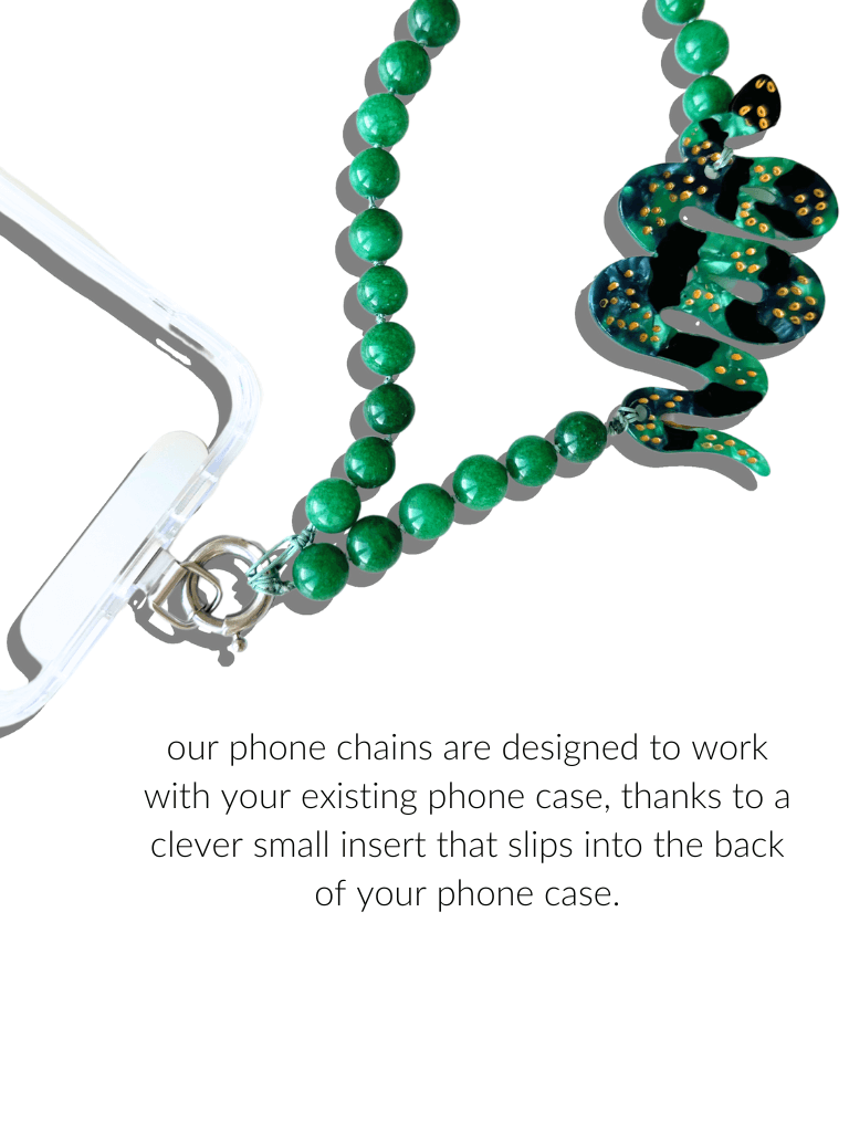 Snake Gemstone Bracelet Phone Chain – Alicia DiMichele Boutique
