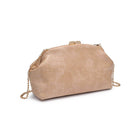 Beige Croc-Embossed Clutch – Neutral Everyday Handbag – Alicia DiMichele Boutique