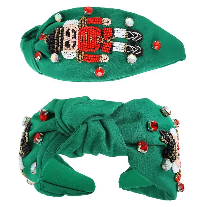 Jeweled Nutcracker Beaded Knot Headband – Alicia DiMichele Boutique