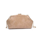 Beige Croc-Embossed Clutch – Neutral Everyday Handbag – Alicia DiMichele Boutique