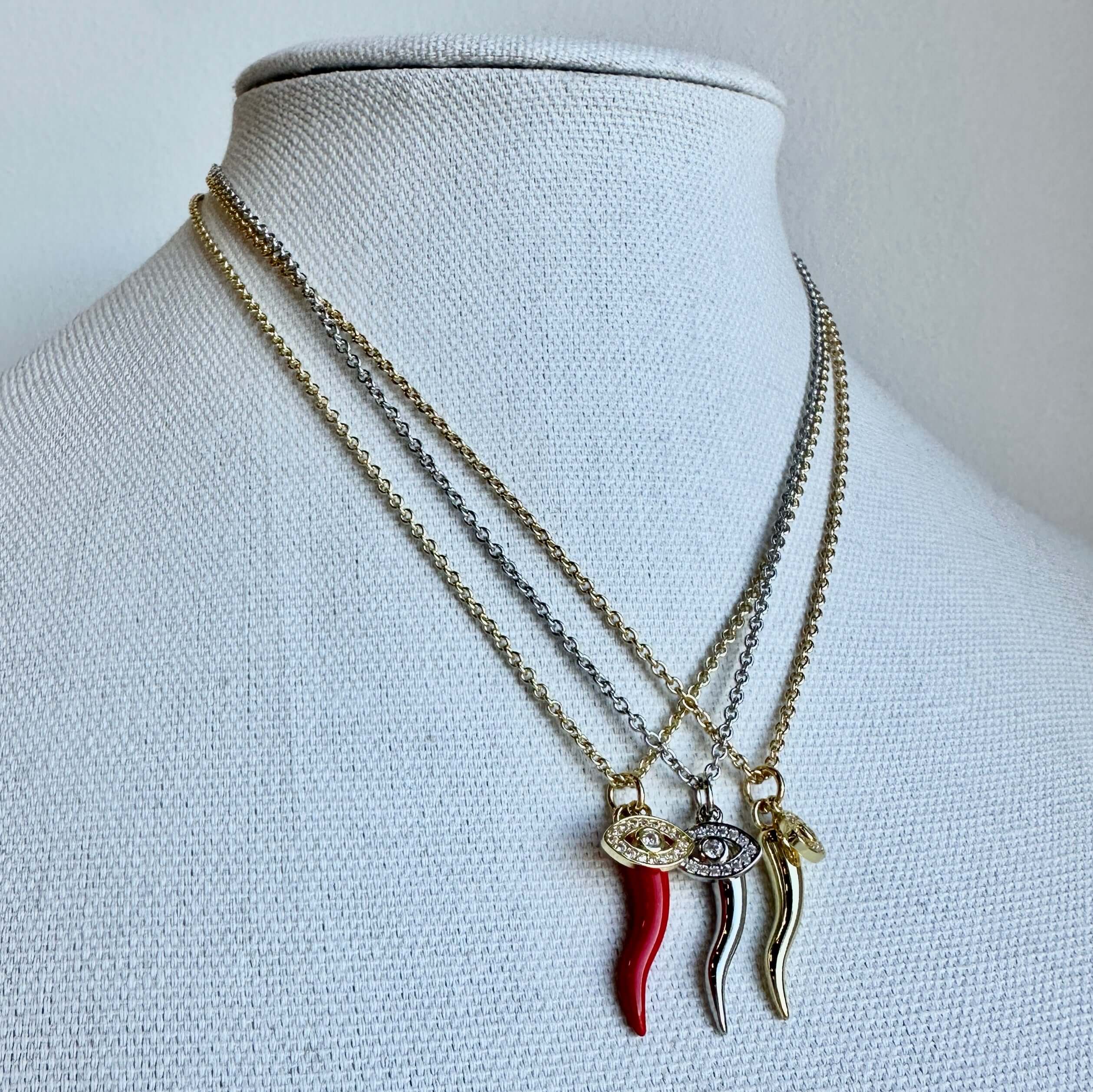 Give ‘Em The Horn Necklace - Silver – Alicia DiMichele Boutique