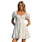 Sunday Whispers Eyelet Mini Dress available at Alicia DiMichele Boutique – stylish women’s fashion and accessories.