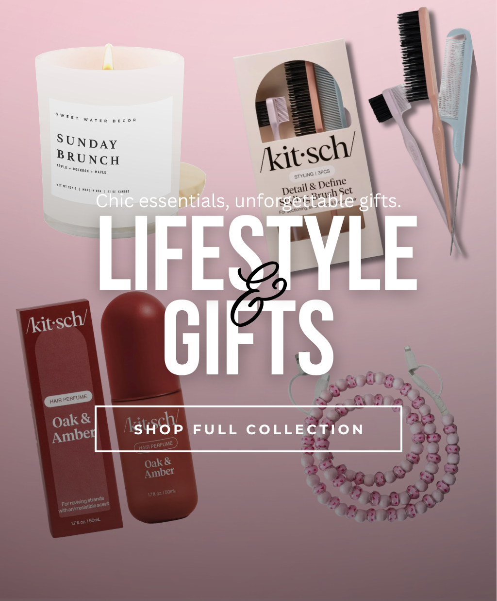 Lifestyle and Gifts collection | beauty and wellness products, skincare, jewelry, gifts for her