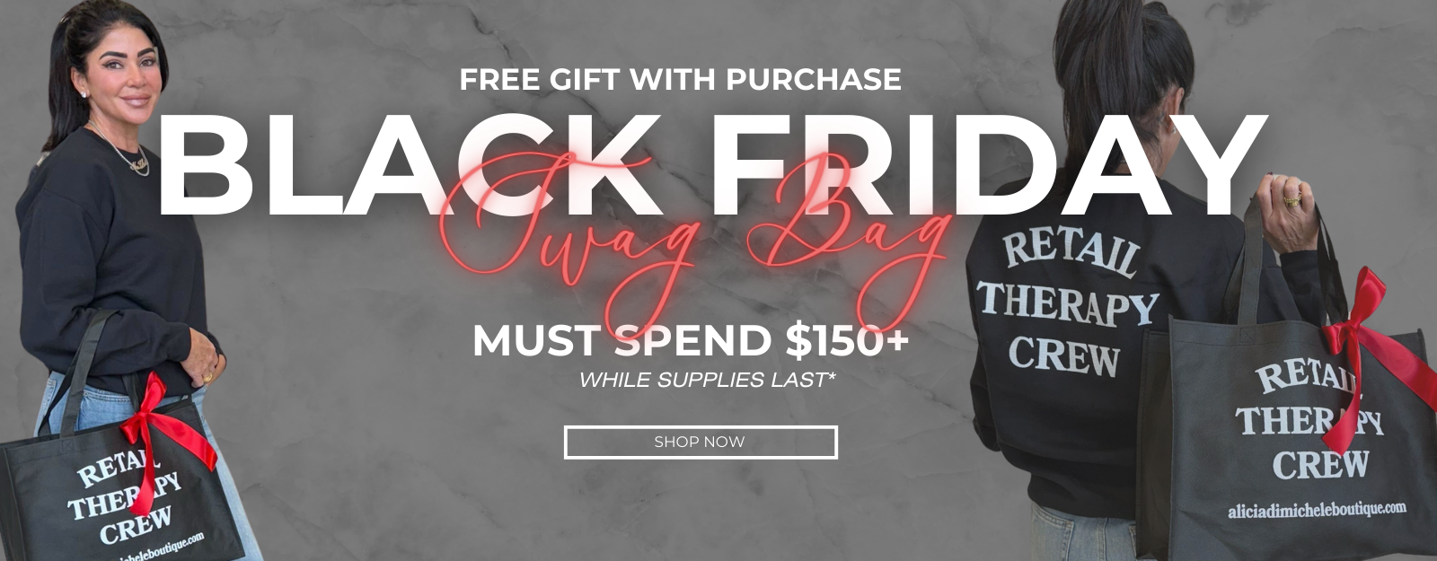 Black Friday sale, free gift with purchase