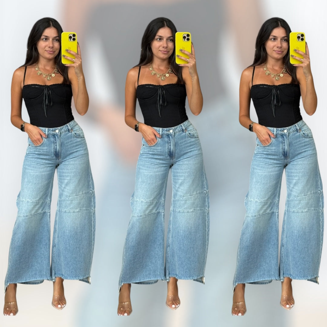 Horseshoe Wide Leg Jeans - RbL puppeT – Alicia DiMichele Boutique