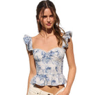 French Bloom Ruffle Corset Top available at Alicia DiMichele Boutique – stylish women’s fashion and accessories.