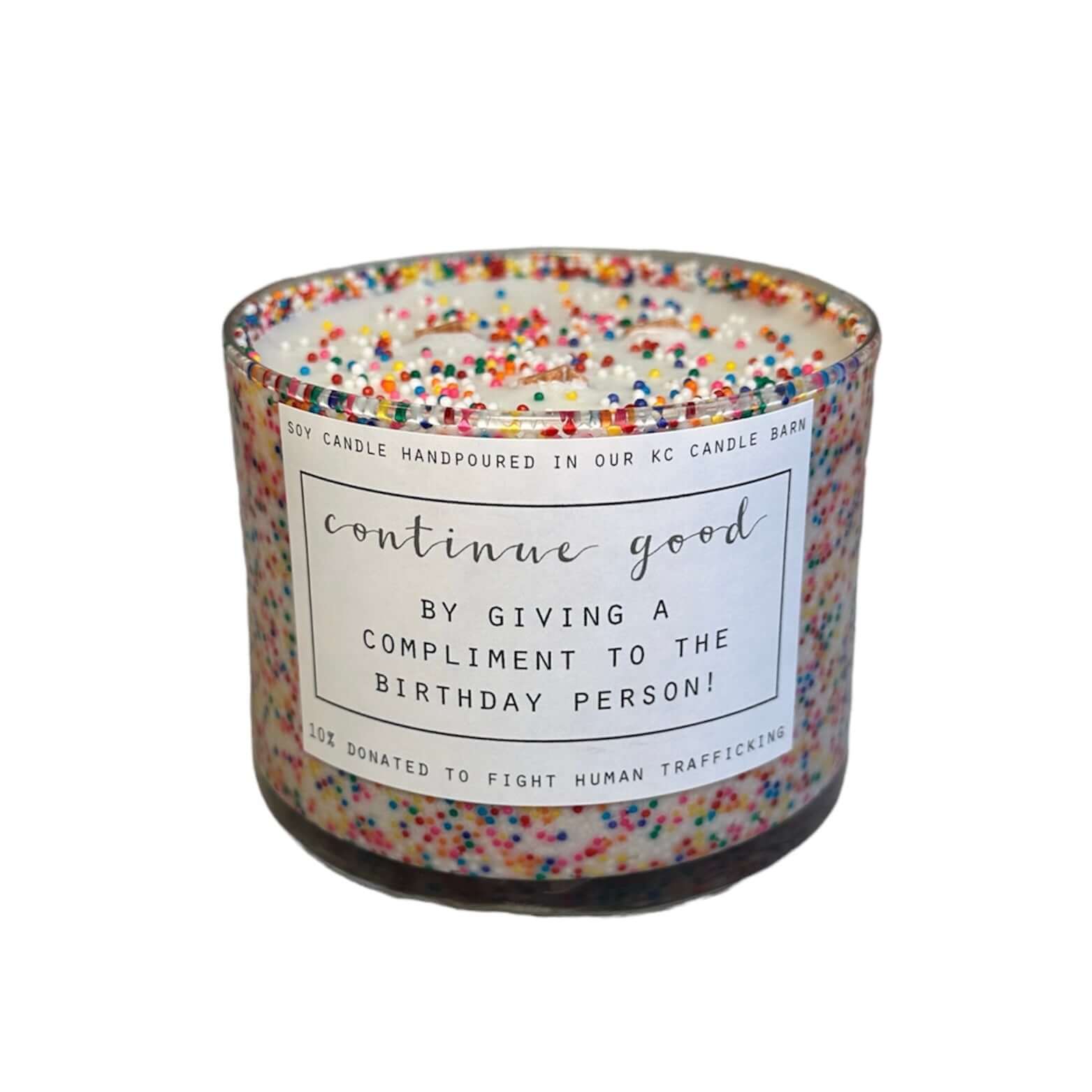 Happy Birthday 3-Wick Sprinkles Candle | Alicia DiMichele Boutique