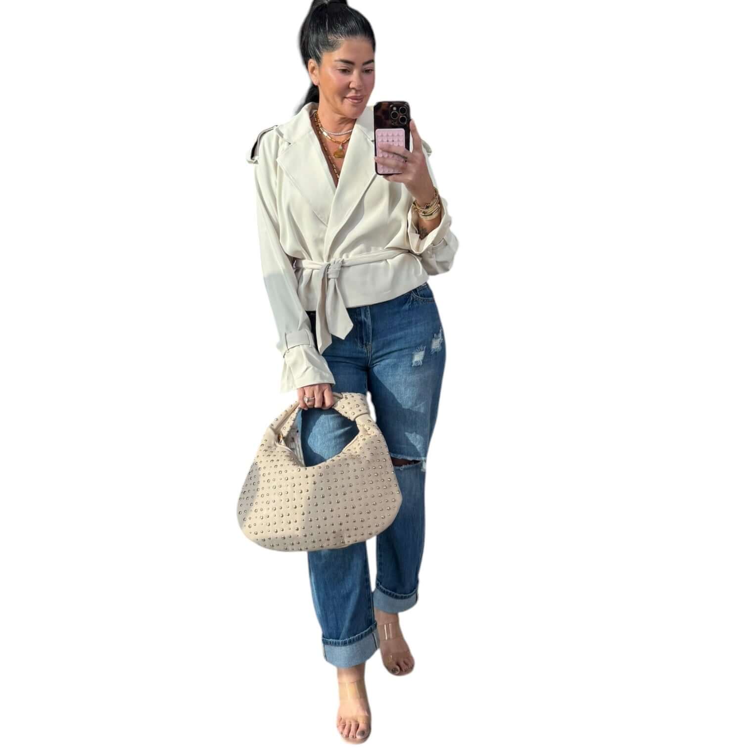Cropped Trench Coat