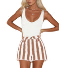 Terracotta Stripe Shorts available at Alicia DiMichele Boutique – stylish women’s fashion and accessories.