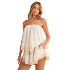 White Lace Layered Romper available at Alicia DiMichele Boutique – stylish women’s fashion and accessories.
