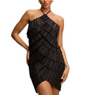 Midnight Pleats Halter Mini Dress available at Alicia DiMichele Boutique – stylish women’s fashion and accessories.