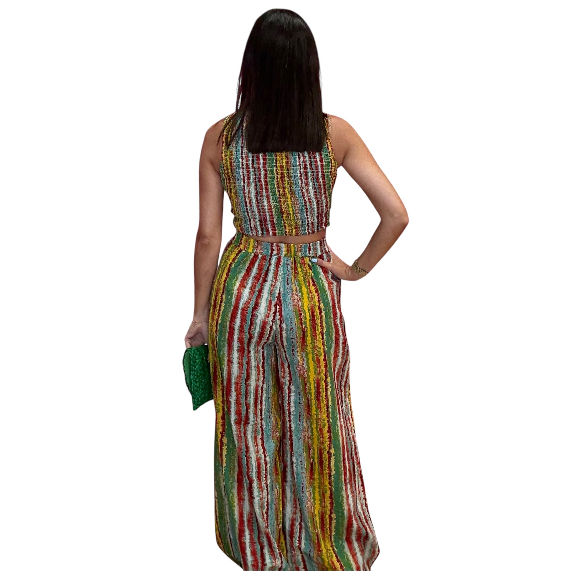Sunset Stroll Smocked Pant Set available at Alicia DiMichele Boutique – stylish women’s fashion and accessories.