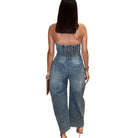 Strapless Blue Jean Barrel Jumpsuit – Alicia DiMichele Boutique
