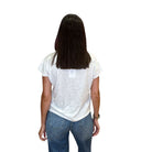 Dolman V Neck Tee - White – Alicia DiMichele Boutique
