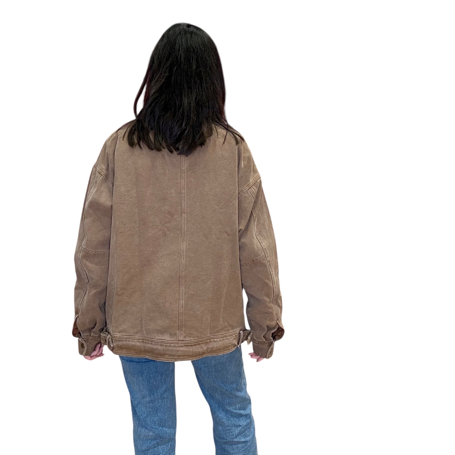Barn Jacket Brown | Women's Woven Zip Jacket – Alicia DiMichele
