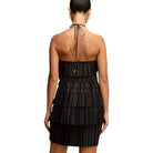 Midnight Pleats Halter Mini Dress available at Alicia DiMichele Boutique – stylish women’s fashion and accessories.