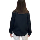 Gauze Long Sleeve Shirt – Black available at Alicia DiMichele Boutique – stylish women’s fashion and accessories.