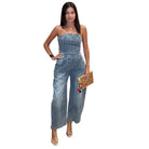 Strapless Blue Jean Barrel Jumpsuit – Alicia DiMichele Boutique