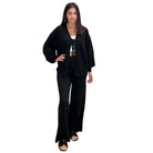 Slouchy Ribbed Knit Pants Set - Black – Alicia DiMichele Boutique