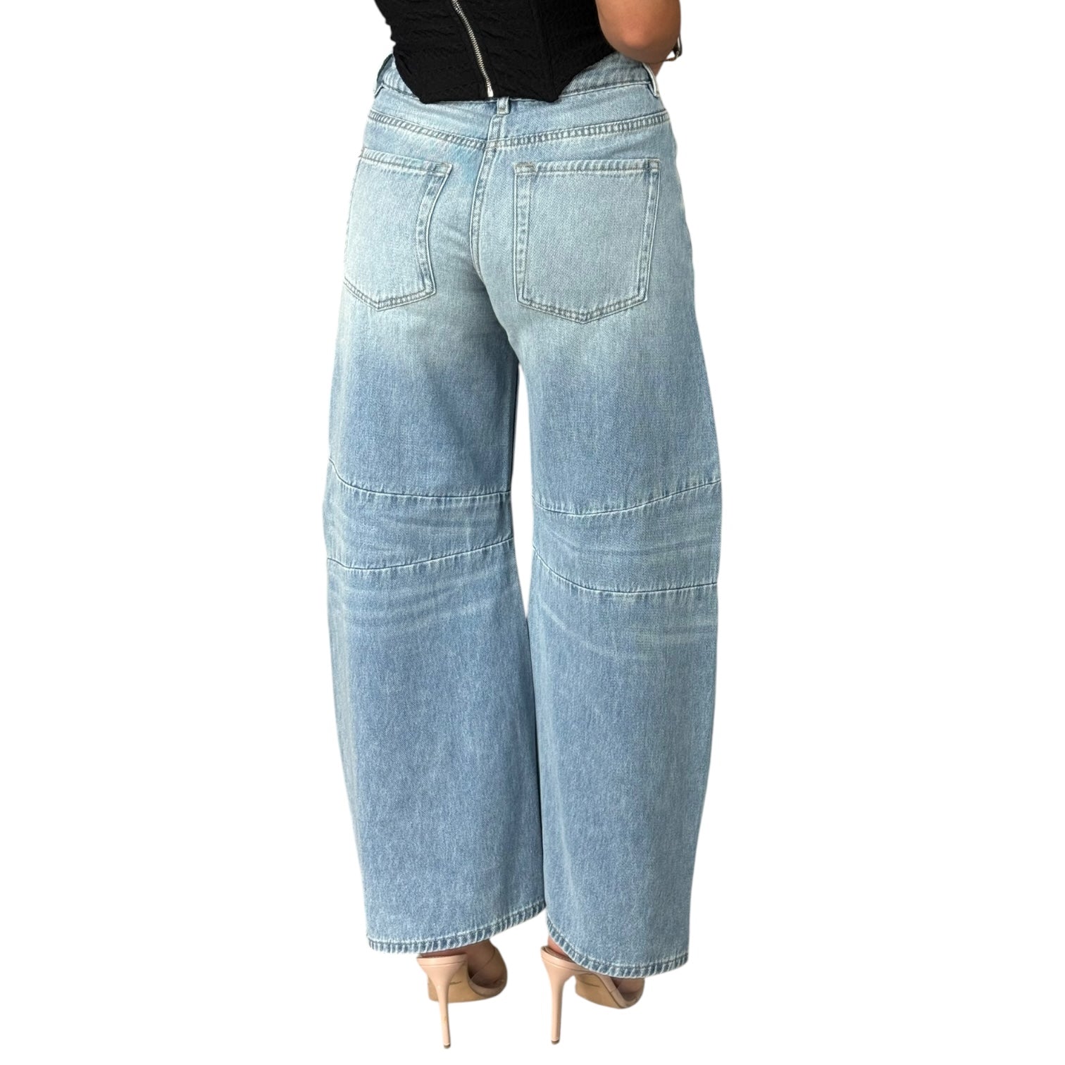 パンツ Classic American Wide Denim Horseshoe Wide Leg Jeans - RbL puppeT – Alicia DiMichele Boutique