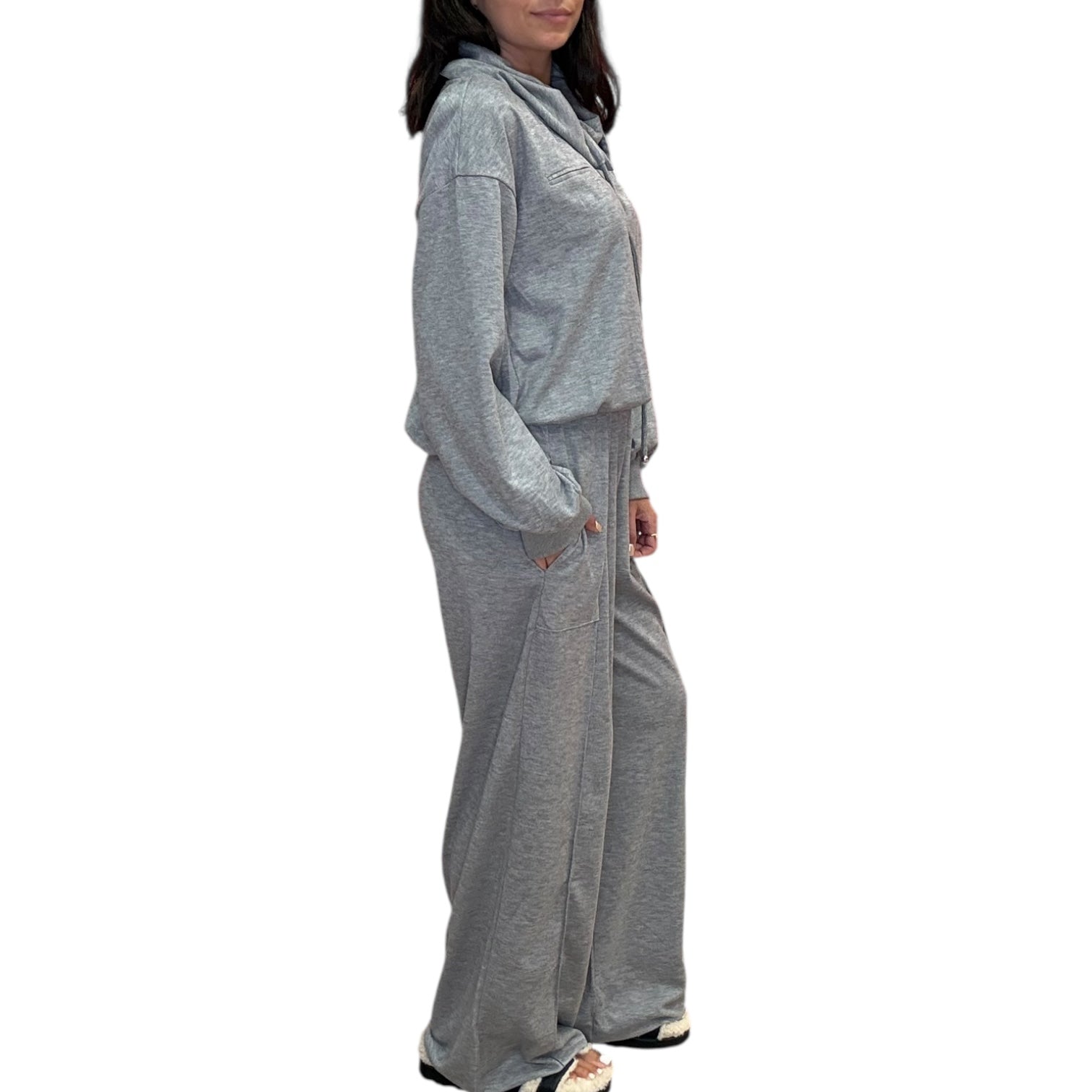 aere smooth velours pants グレー 試着のみアエレ aere smooth velours pantsグレー ベロア - メルカリ