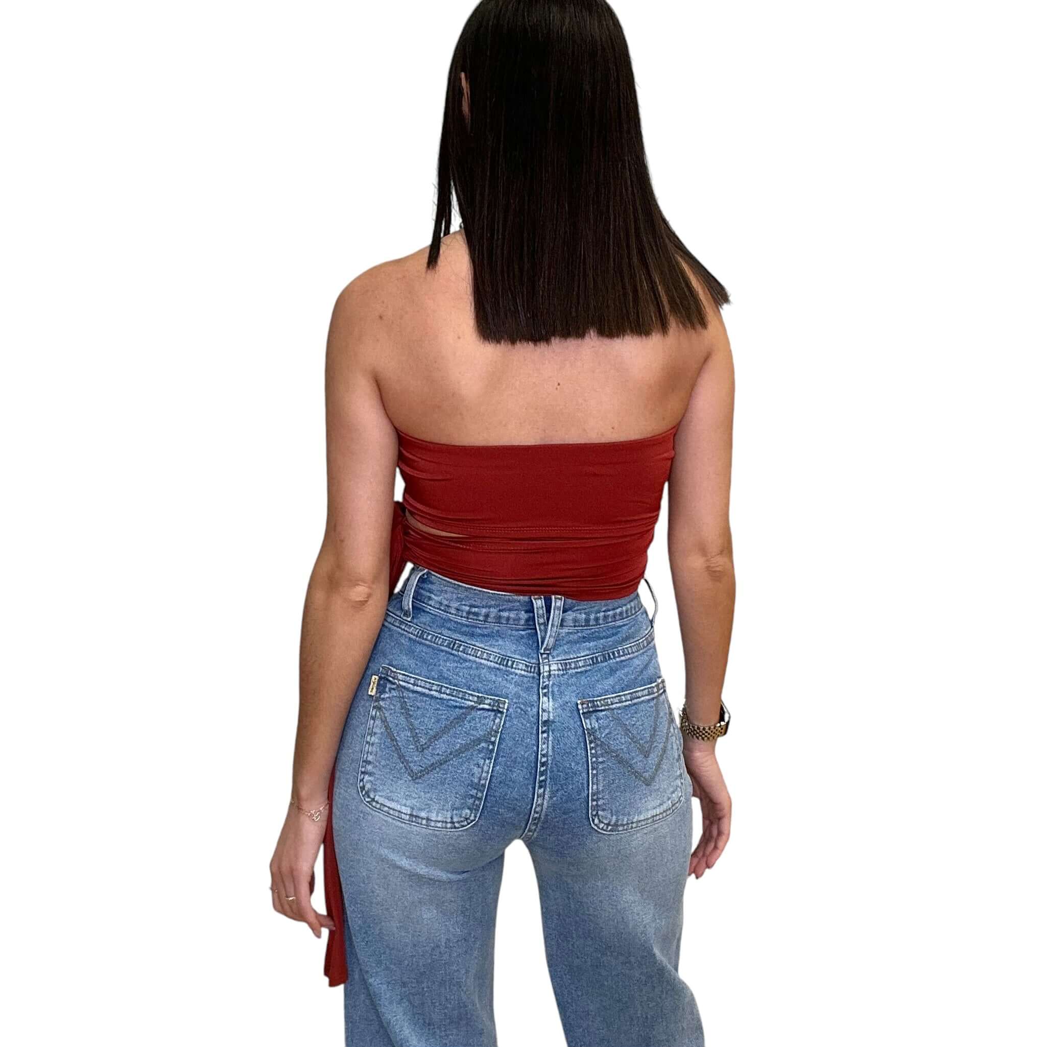 Rosette Cut Out Tube Top