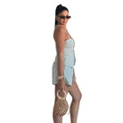 Vintage Stripe Corset Pleated Shorts Set available at Alicia DiMichele Boutique – stylish women’s fashion and accessories.