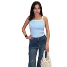 Baby Blue Ribbon Knit Tank available at Alicia DiMichele Boutique – stylish women’s fashion and accessories.