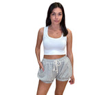 Silver Drift Bubble Shorts available at Alicia DiMichele Boutique – stylish women’s fashion and accessories.
