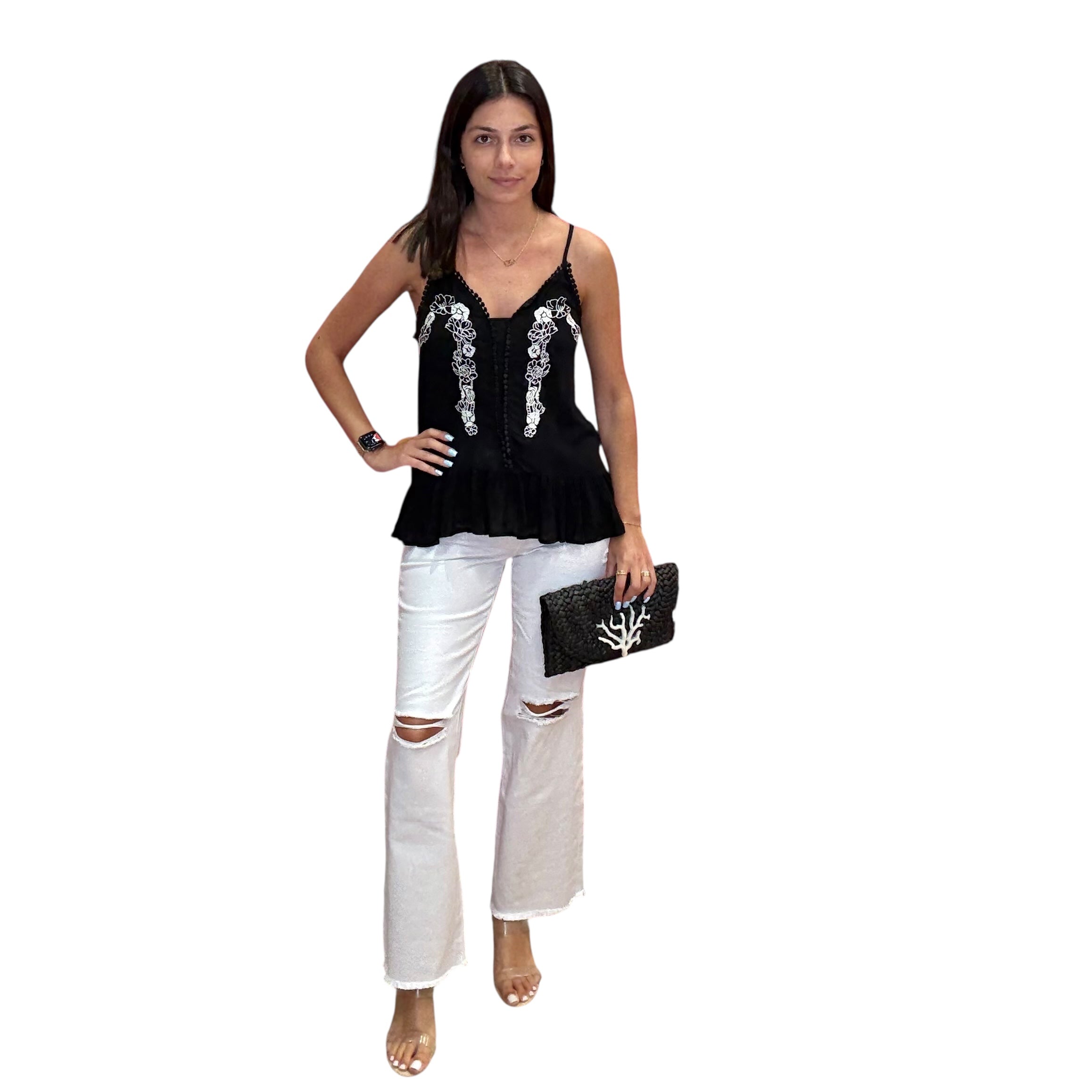 Petal Daze Embroidered Tank available at Alicia DiMichele Boutique – stylish women’s fashion and accessories.