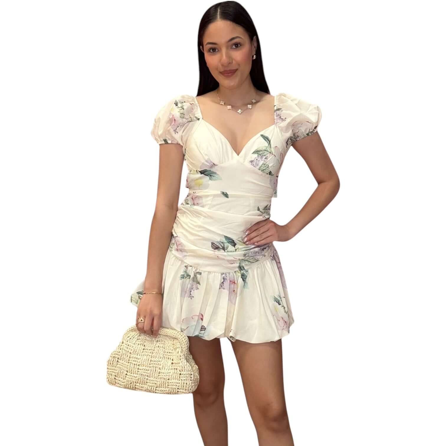 butter mini dress Butter Bloom Puff Sleeve Mini Dress
