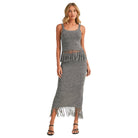 Shadowplay Fringe Knit Skirt Set available at Alicia DiMichele Boutique – stylish women’s fashion and accessories.