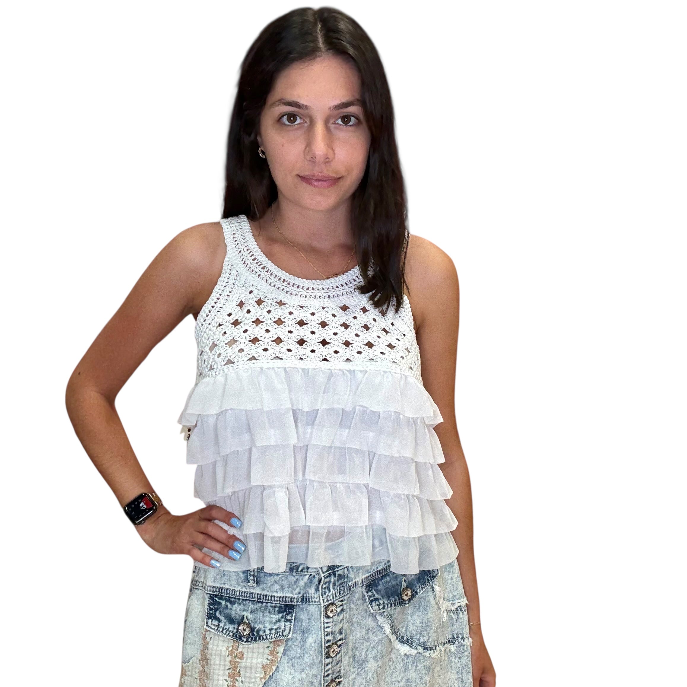 Prairie Petal Crochet Top available at Alicia DiMichele Boutique – stylish women’s fashion and accessories.