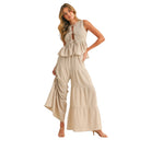 Sandswept Gauze Peplum Pant Set available at Alicia DiMichele Boutique – stylish women’s fashion and accessories.