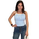 Baby Blue Ribbon Knit Tank available at Alicia DiMichele Boutique – stylish women’s fashion and accessories.