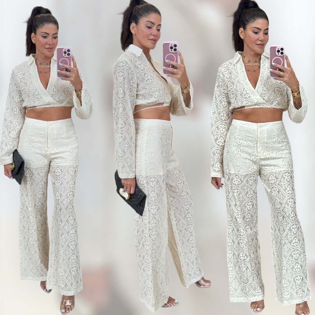Prairie Edge Lace Pant Set | Alicia DiMichele Boutique