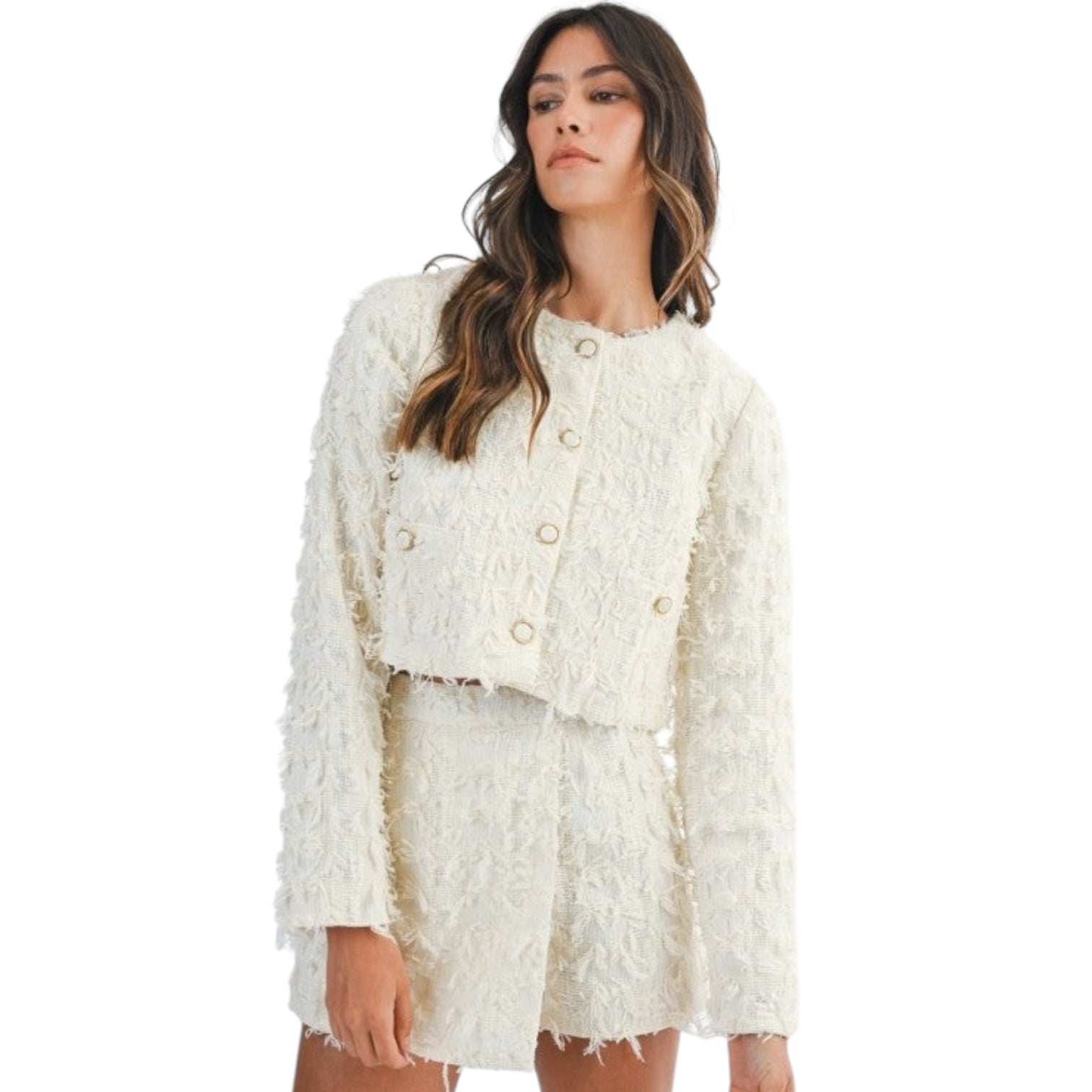 Uptown Tweed Skort Set - Cream – Alicia DiMichele Boutique