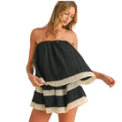 Black Lace Layered Romper available at Alicia DiMichele Boutique – stylish women’s fashion and accessories.