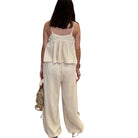Easy Breezy Gauze Pant Set - Sand available at Alicia DiMichele Boutique – stylish women’s fashion and accessories.