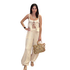 Easy Breezy Gauze Pant Set - Sand available at Alicia DiMichele Boutique – stylish women’s fashion and accessories.