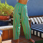 Drift Stripe Parachute Pants – Electric Lime available at Alicia DiMichele Boutique – stylish women’s fashion and accessories.