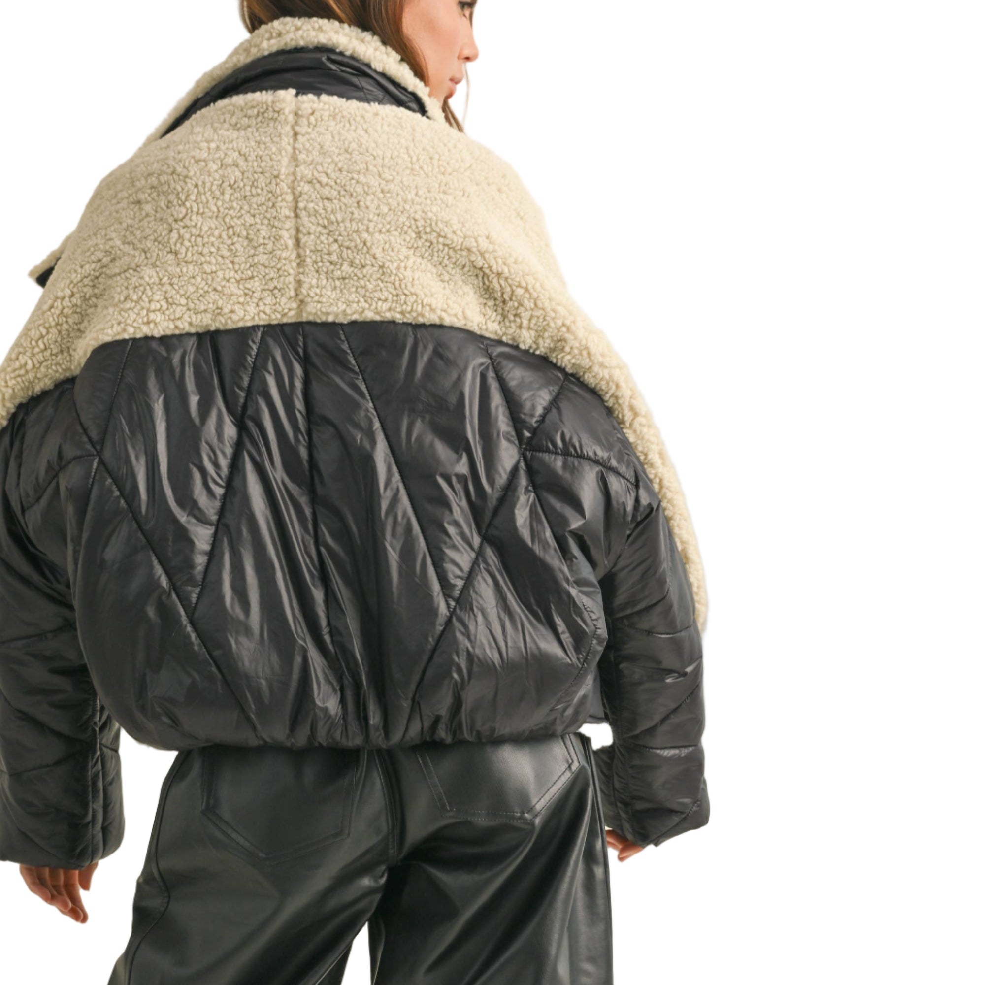 Shearling Trim Quilted Jacket – Alicia DiMichele Boutique