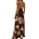 Brown dress with shell pattern on a white background