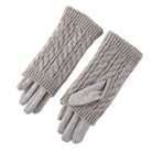3-in-1 cable knit textured winter gloves, cozy layered cold-weather design.
