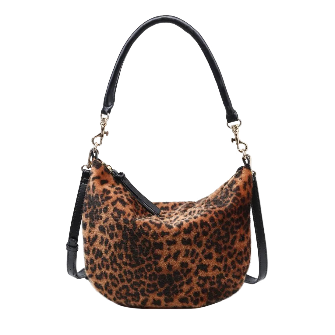 Alessia Leopard Slouchy Hobo Bag