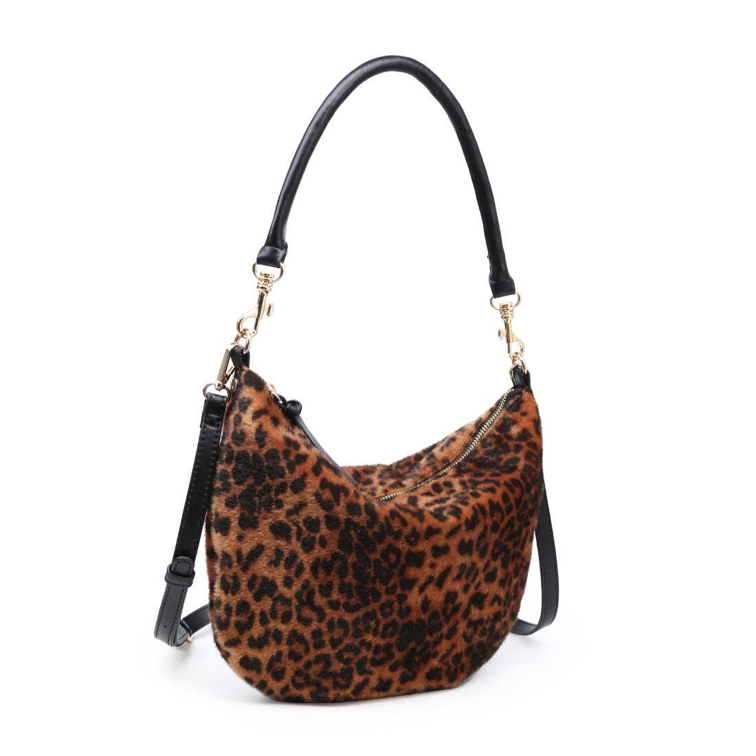 Alessia Leopard Slouchy Hobo Bag