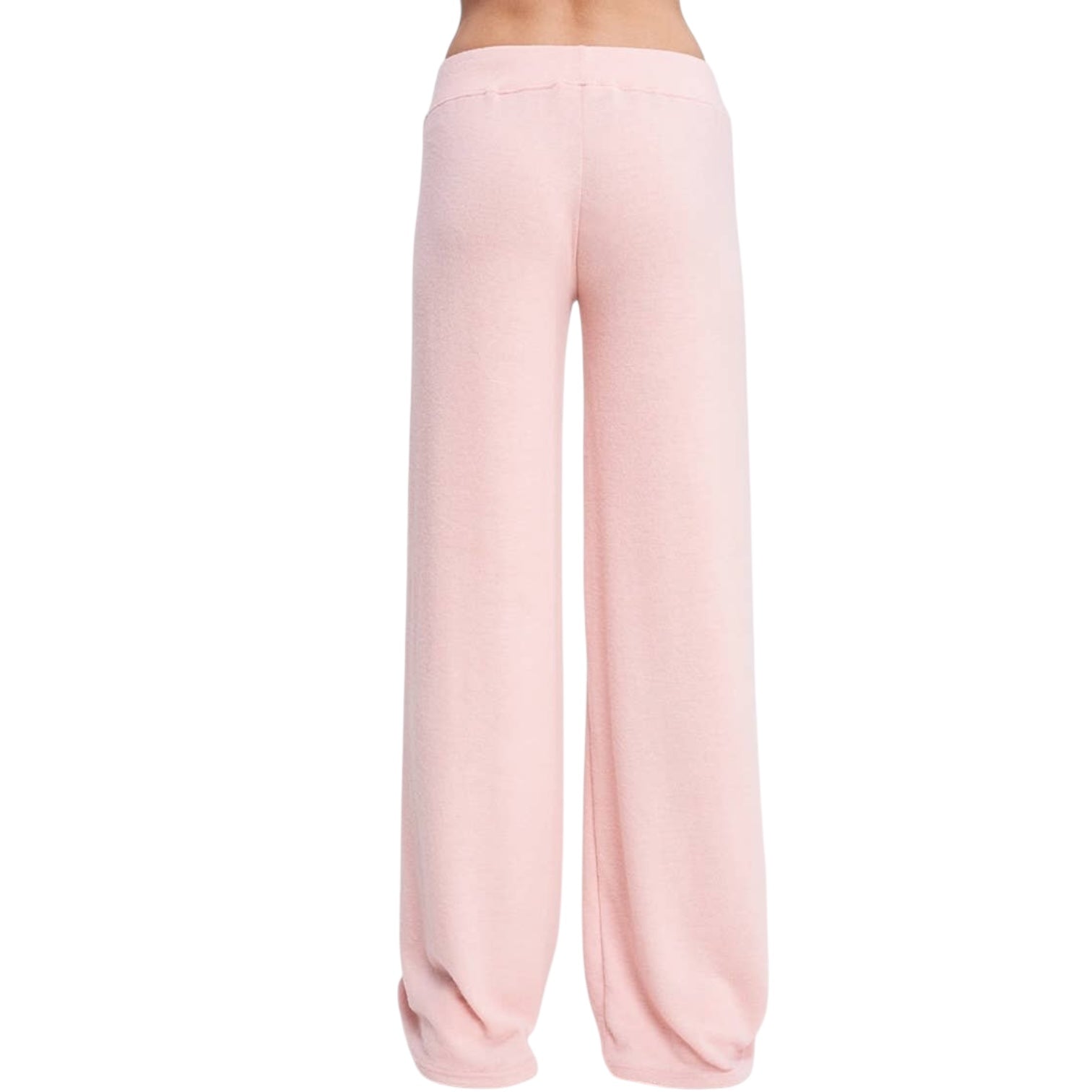 Light pink wide-leg pants on a white background